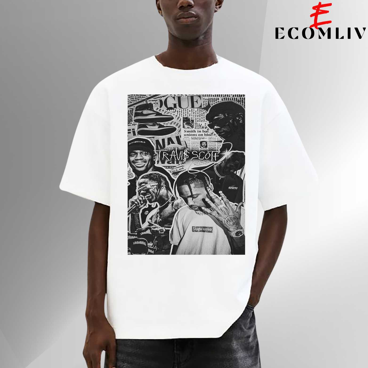 Travis Scott T Shirt, Rap Star Streetwear Tee, Fan Gift Apparel